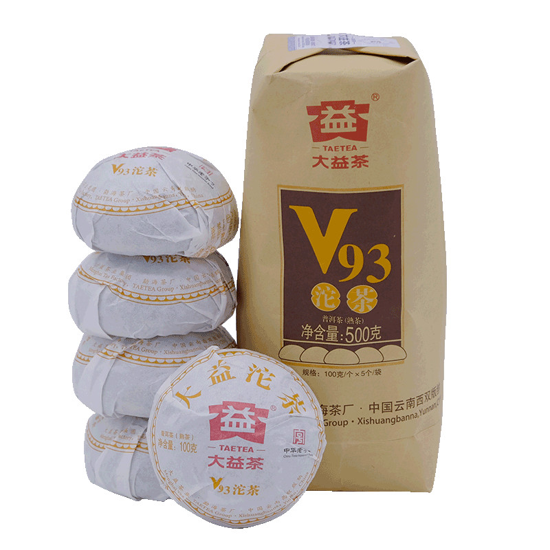TAETEA 2018 Chinese Yunnan Dayi Ripe Pu’er Tuo Tea V93 Shu Puer Tuocha 100g