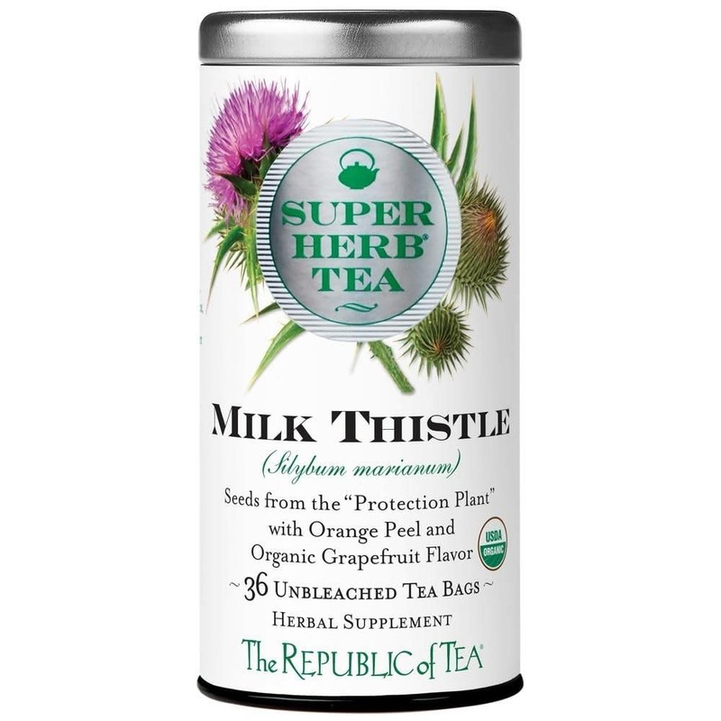 Herbal Tea Organic Milk Thistle Naturally Caffeine-Free 36 Herbal Tea Bags
