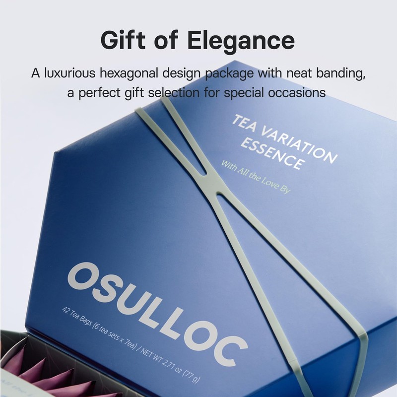 TEA VARIATION ESSENCE (42 Count, 6 Types x 7 ea), Premium Tea Gift Set, Speci... gallery