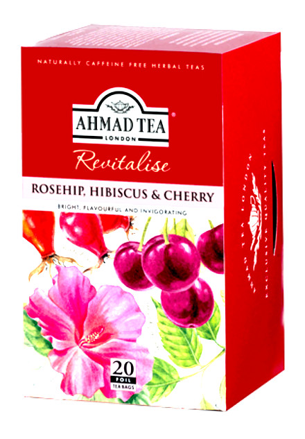 Rosehip Hibiscus & Cherry Foiled Tea Bags 20 CT 1 case ( 6 x 20 =120 CT ) NEW