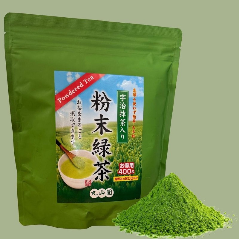 Japanese Green Tea Powder 400g Uji Matcha Blend by Maruyamaen Bulk Pack 800 Serv