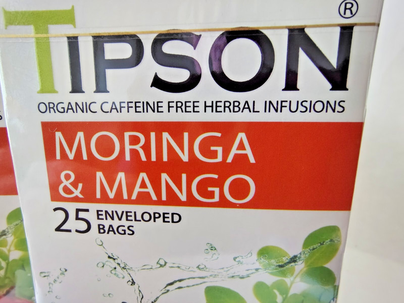 TIPSON Moringa & Mango Tea, Organic/Caffeine Free, BB 10/28, Lot of 2 gallery