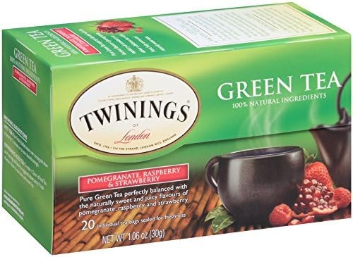 TWINING TEA GREEN POMEGRANATE RASPBERRY STRAWBERRY 20CT