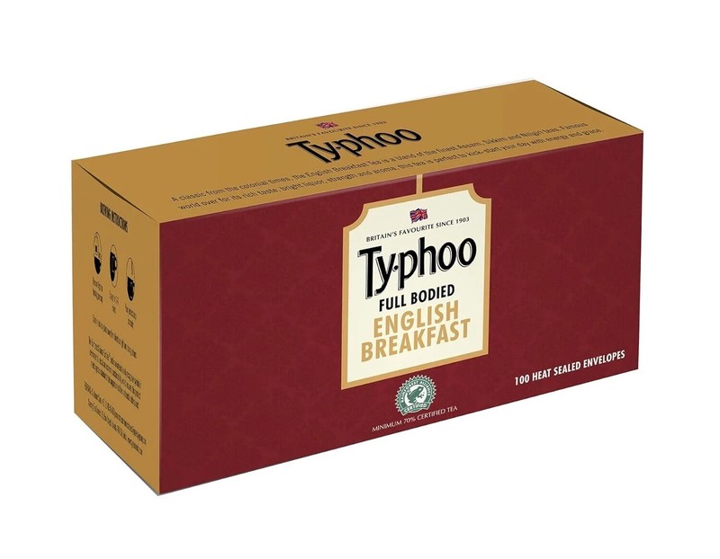 Typhoo English Breakfast Envelop 100 Tea Bags Free Shipping World Wide