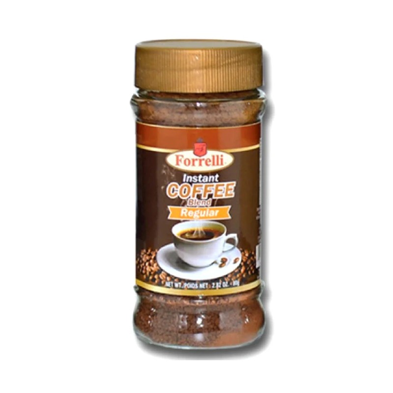 5x Forrelli Regular Blend Instant Coffee Beverage Drink Morning Breakfast 2.82oz