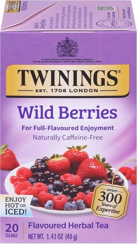 New Twinings Herbal Wild Berries Bagged Tea, 20 Count | Free Shipping Worldwide