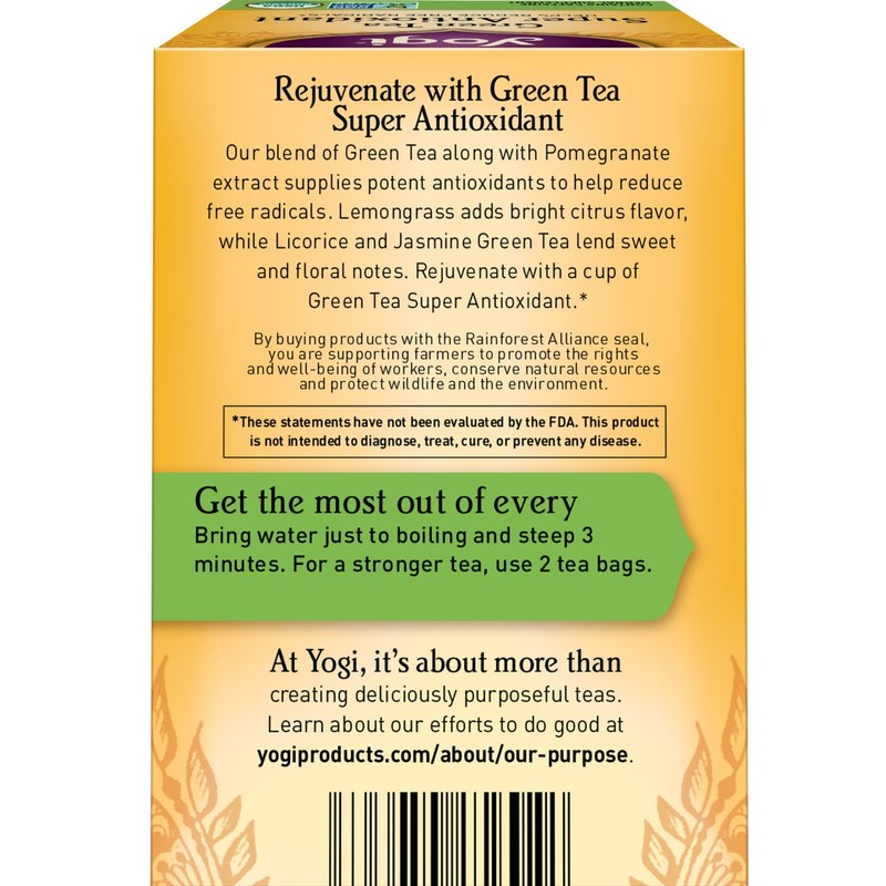 Yogi Tea - Green Tea Super Antioxidant (4 Pack) Caffeine - 64 Organic Tea Bags gallery