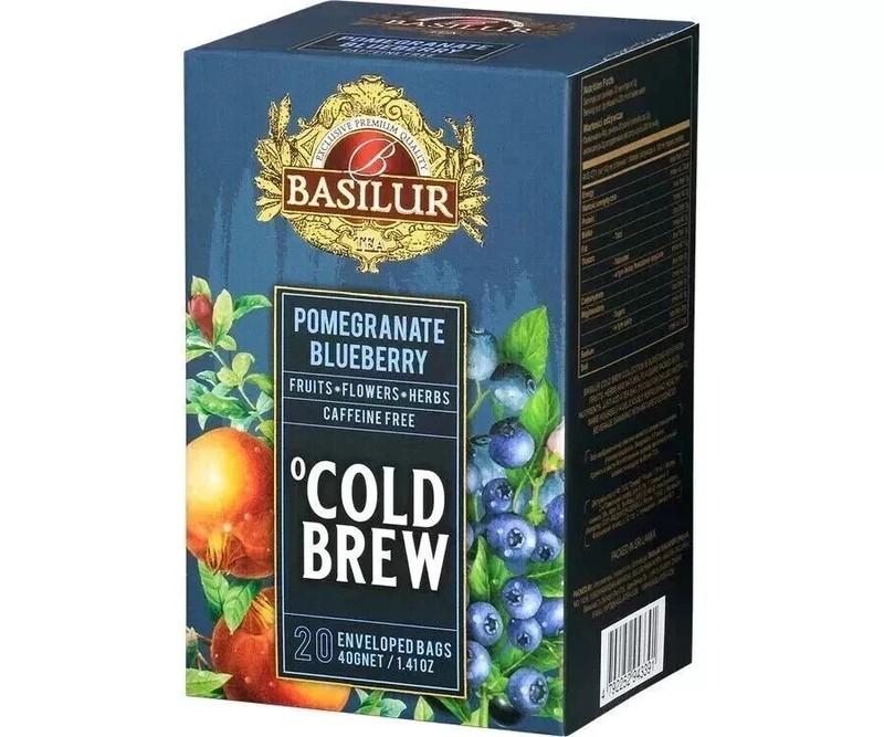 Basilur Cold Brew – Pomegranate Blueberry 20 Tea Bags Free Shipping World Wide