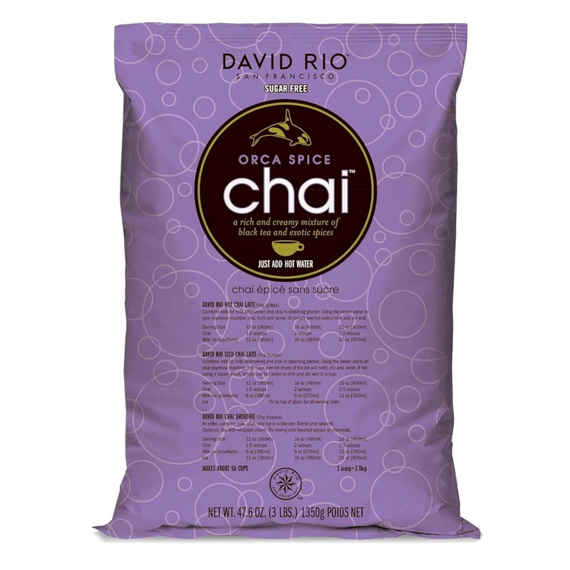 Orca Spice Reduced Calorie Chai Tea Latte Mix, 47.6 Oz, Black Tea, Organic Spice