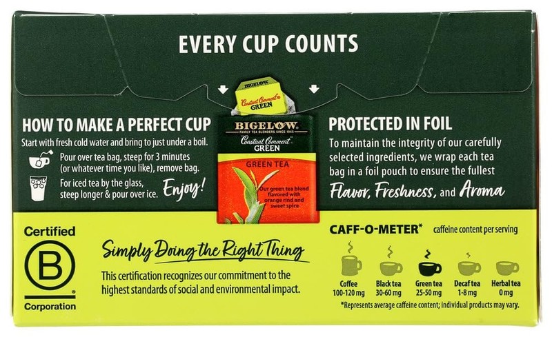 3 Pack Bigelow Constant Comment Green Tea Bags 20 Count Healthy Antioxidant gallery