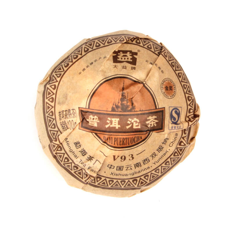 TAETEA V93 2008 801 Yunnan MengHai Dayi Puer Tuocha Premium Ripe Pu Er Tuo Cha