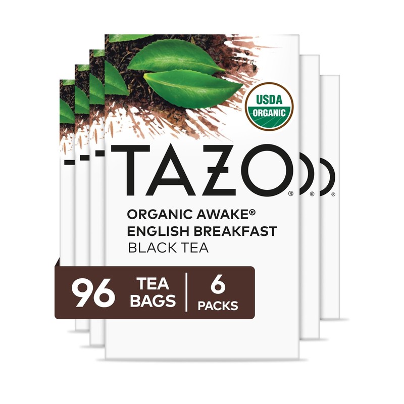 Awake Organic English Breakfast Black Tea Bags 96-Count – Premium Darjeeling …