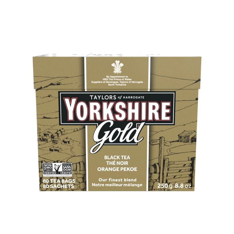 Premium Yorkshire Tea Bags, 80 Count Classic British Breakfast Blend