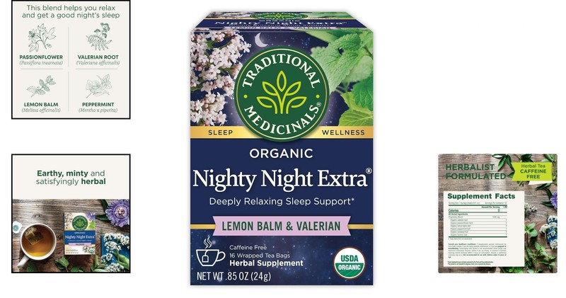USDA Organic Valerian Root Tea - Nighty Night Extra for Relaxation & Sleep gallery