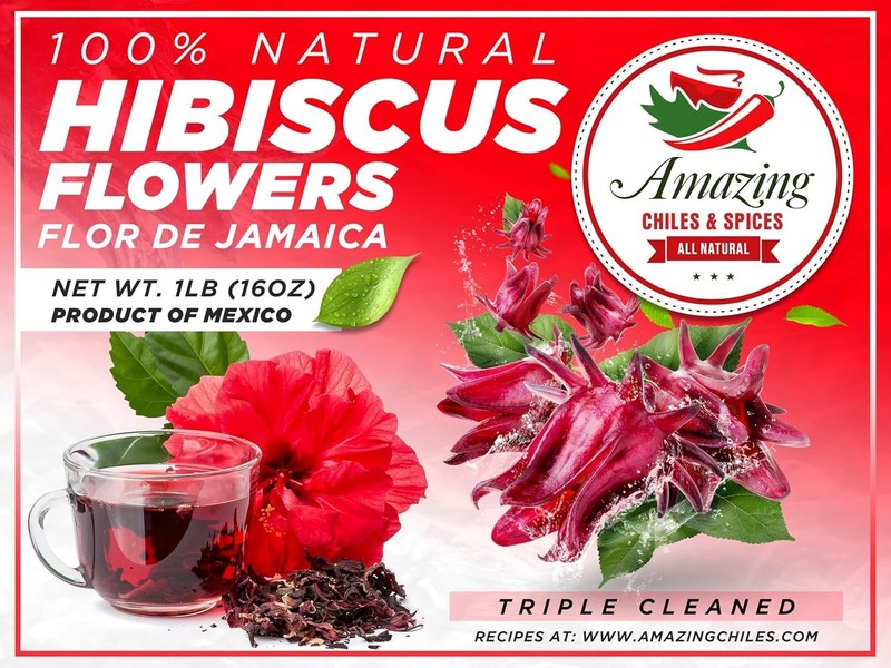 Hibiscus Flowers 2lb (32oz) – All Natural, Triple Cleaned - Whole Soft Flower... gallery