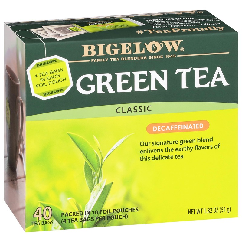 Decaffeinated Green Tea, Decaf Tea, 40 Count Box (Pack of 6), 240 Total Tea Bags