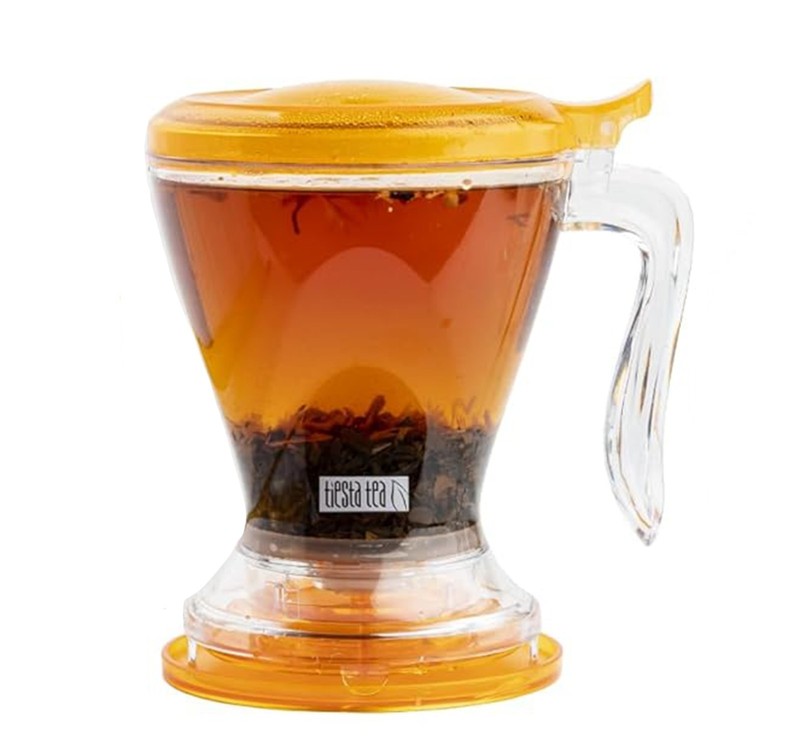 Tiesta Tea 16 oz Brewmaster Dispensing Infuser for Loose Leaf Tea, Orange
