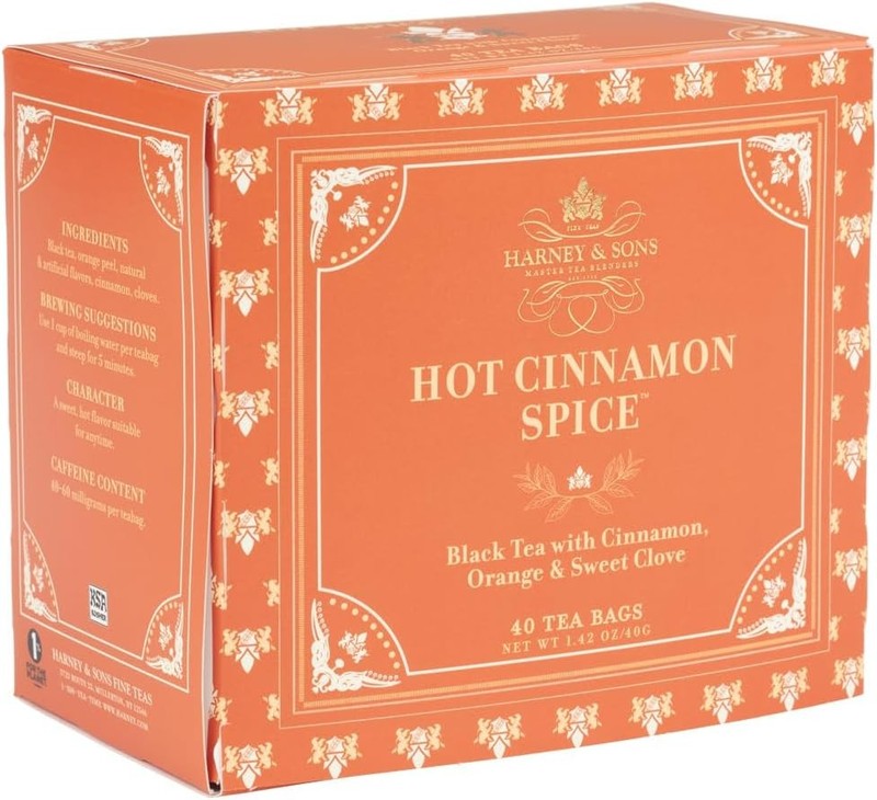 Hot Cinnamon Spice Tea, 40 Tea Bag Box