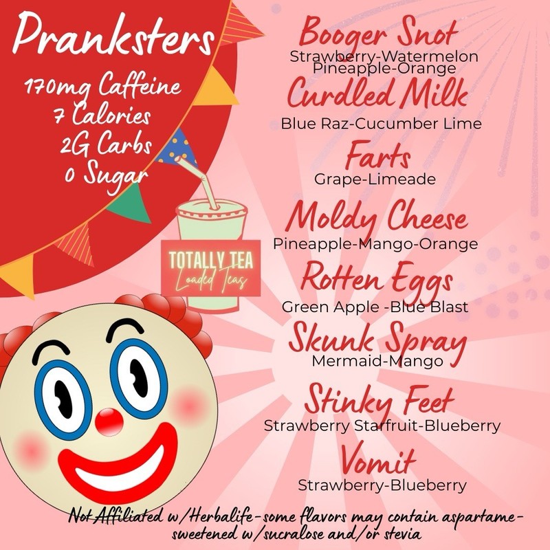 Pranksters Themed Loaded Tea 8 Pack Variety Sugar Free