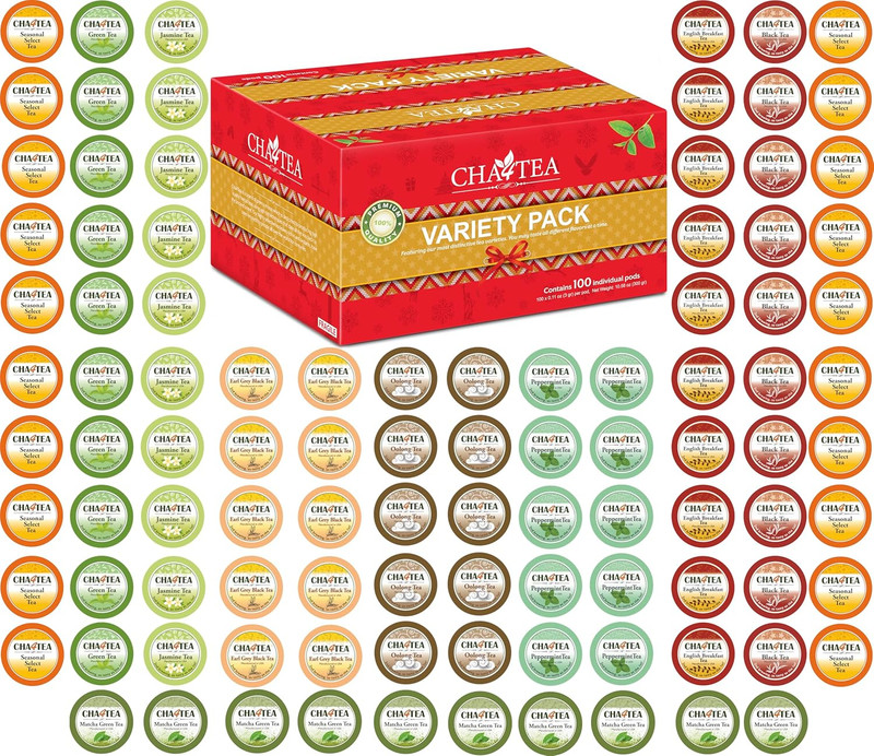 100-Count Variety Pack Tea, Compatible with Keurig Brewers, Includes Green, Blac gallery