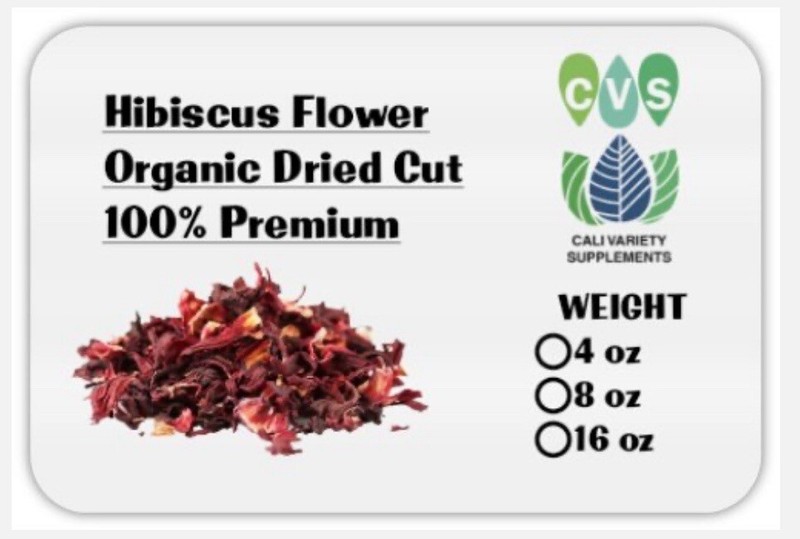 (4oz)Hibiscus Flower Organic Dried Cut Hibiscus Sabdariffa 100% Premium(1/4Ib) gallery