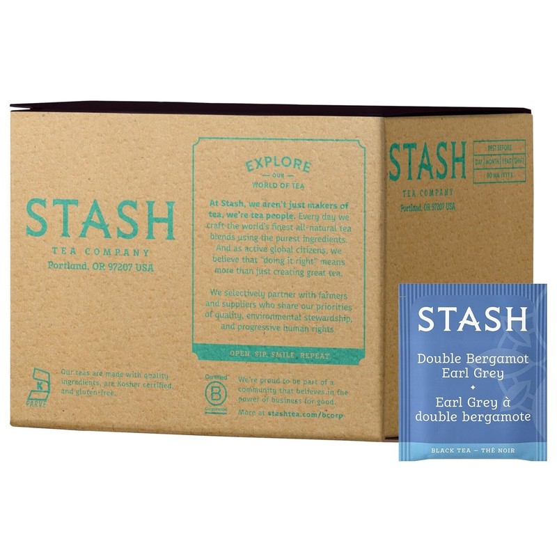 Te Doble Bergamota Te Negro Earl Grey, Caja De 100 Bolsitas De Te