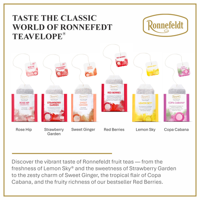 Ronnefeldt Teavelope® Rooibos Vanilla 25 herbal caffeine free tea bags gallery
