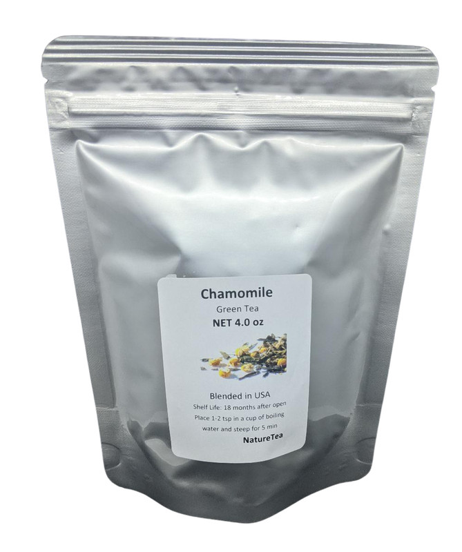Chamomile Green Tea – 1 oz (28g) Loose Leaf Blends, , SHIP from USA