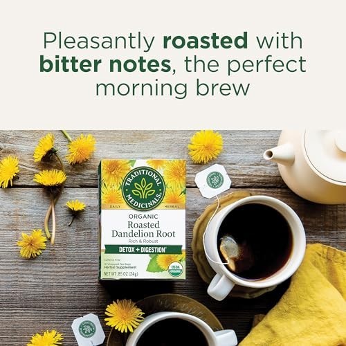 Organic Roasted Dandelion Root Tea - Supports Kidney Health & Digestion, 96 Bags gallery