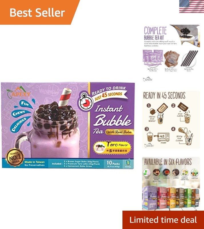 Taro Bubble Tea Complete Set – Enjoy Delicious Boba in Just 45 Seconds
