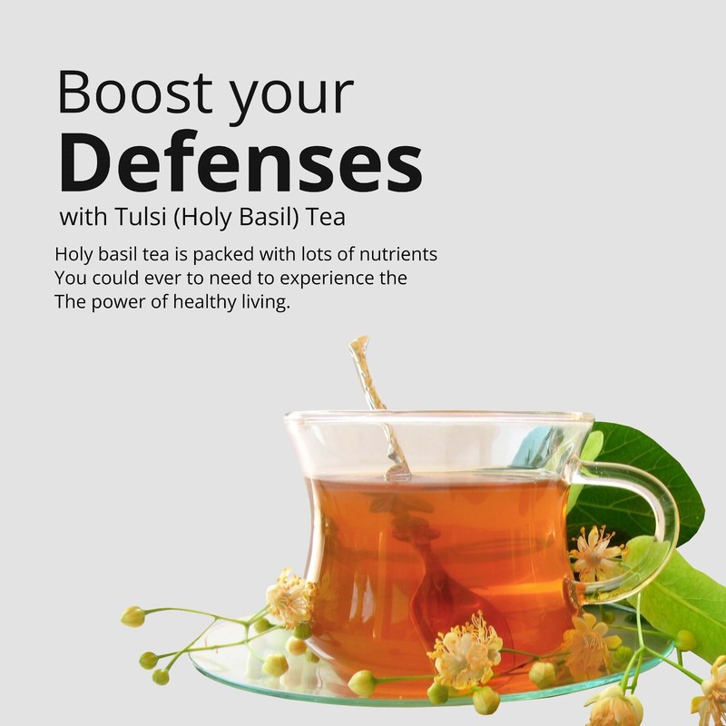 75 Organic Holy Basil Tea Bags, Pure Tulsi Holy Basil, Tulsi Tea, Caffeine Free gallery