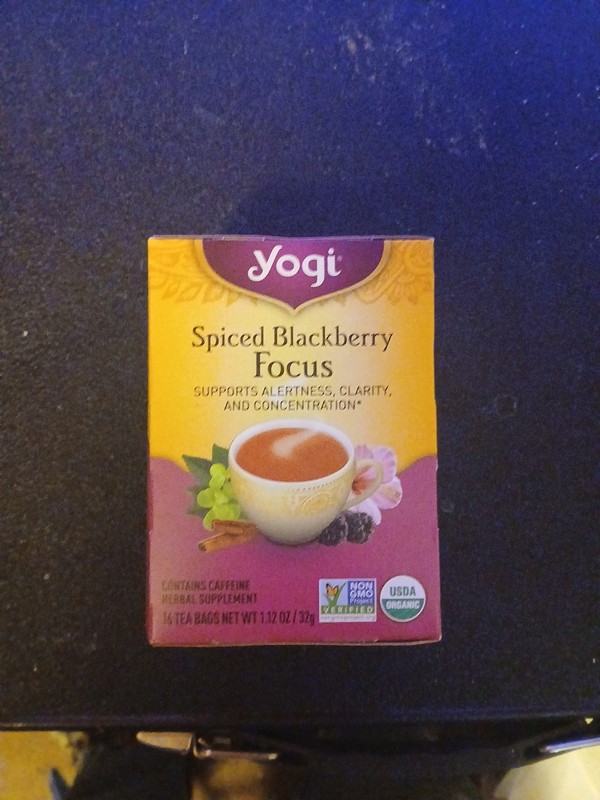 Yogi Tea, Green Tea SPICED BLACKBERRY FOCUS, Wellness 16 Ct (1 Box) 9/11/2025