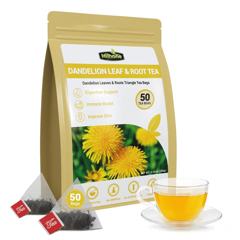 Dandelion Leaf & Root Herbal Tea-Caffeine-free herbal tea，No Sugar，50 Teabags