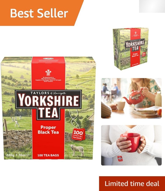 Ethically Sourced 100 Count Black Tea – Yorkshire Red Blend, Smooth & Refreshing