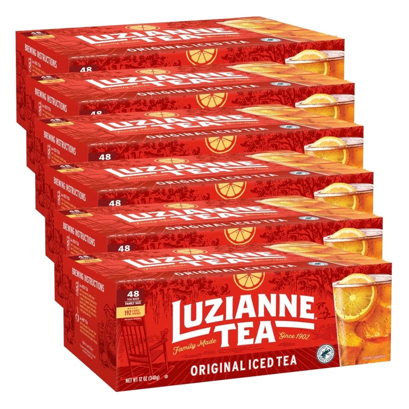 Refreshing Family Size Iced Tea Bags, Unsweetened, 48ct x 6