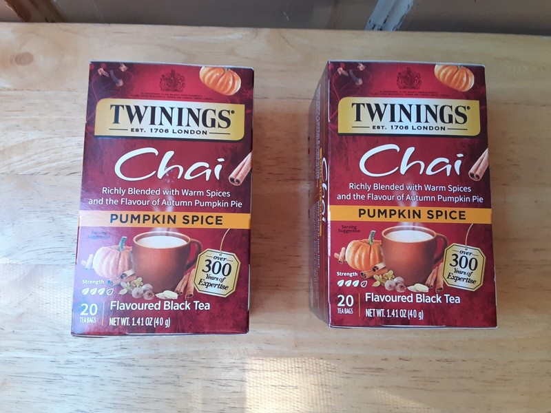 Twinings Pumpkin Spice Tea ( 2 Boxes) 40 Teabags EXP. 6-13-27