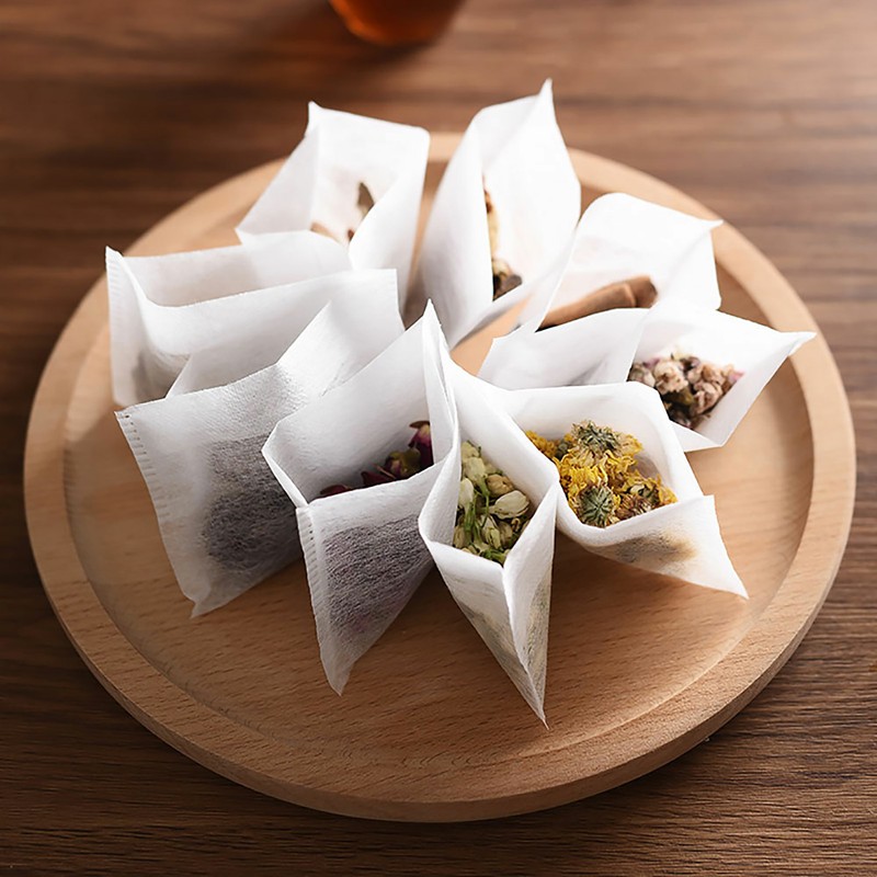 200 pcs. Durable Nylon Drawstring Filter Bags for Tea/Herbs in Multiple Sizes