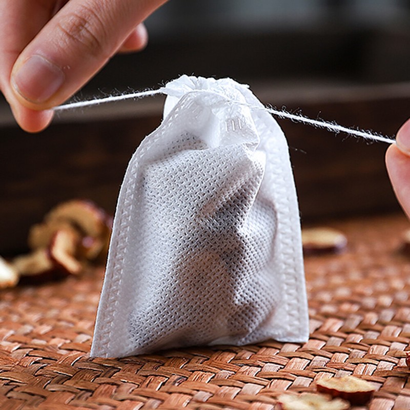 10-300x Drawstring Empty Tea Bags Disposable Teabags Non-woven Spice Filters Bag gallery