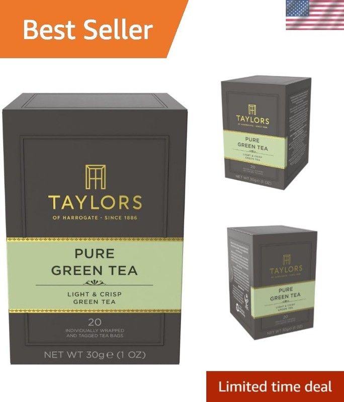 20 Individually Wrapped Pure Green Tea Bags – Smooth Flavor for Any Occasion