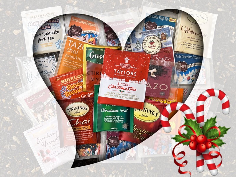 Holiday Tea Bag Sampler Variety Pack – 24 Single-Serve Varieties – 8 Brands