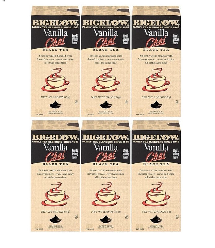Bigelow Tea Black Tea Vanilla Chai – 20 Tea Bags Pack of 6