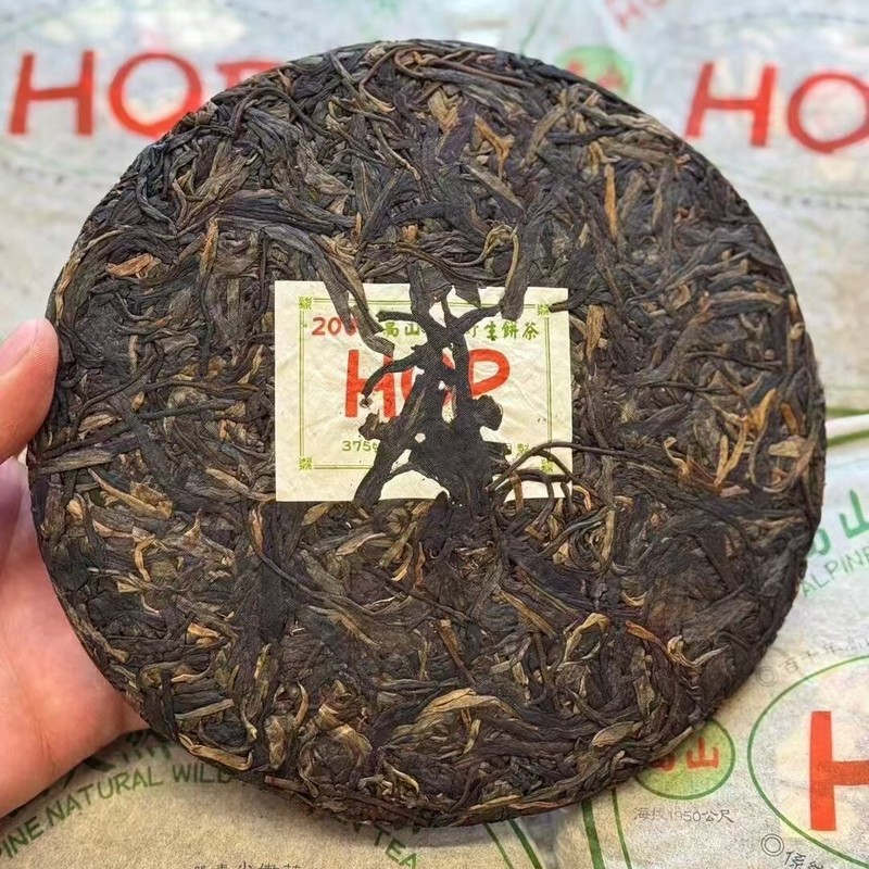 Pu-Erh tea,2004y,海灣茶葉,高山天然野生餅茶 Alpine Natural Wild Cake Tea,357g,Raw
