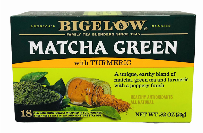 Bigelow Matcha Green Tea with Turmeric 18 Tea Bags 0.82 oz