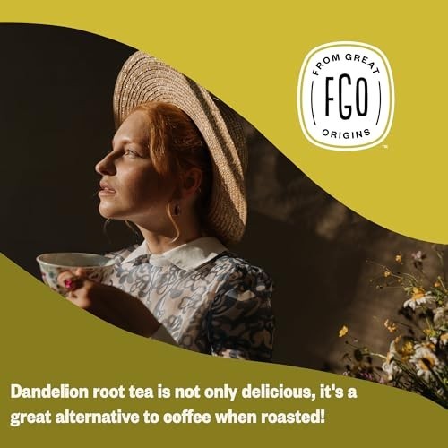 Organic Dandelion Root Loose Tea - Caffeine Free, 16oz Bulk Resealable Bag gallery