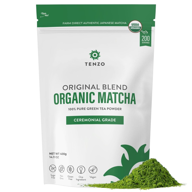 Tenzo Matcha Green Tea Powder – USDA Organic Ceremonial Grade – Paleo, Kosher…