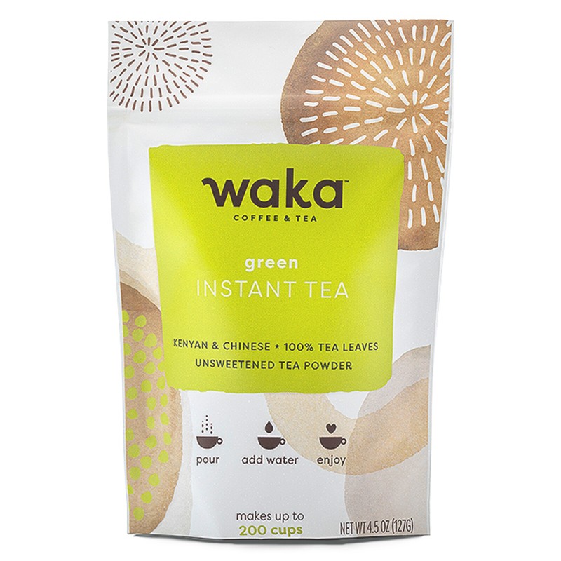 Waka Coffee Quality Instant Tea, Kenyan & Chinese, Green Tea Powder