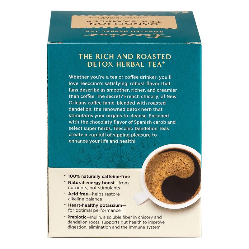 Dandelion Tea Sampler - 12 Tea Bags - Caramel Nut, Coconut, Dark Roast, Mocha... gallery