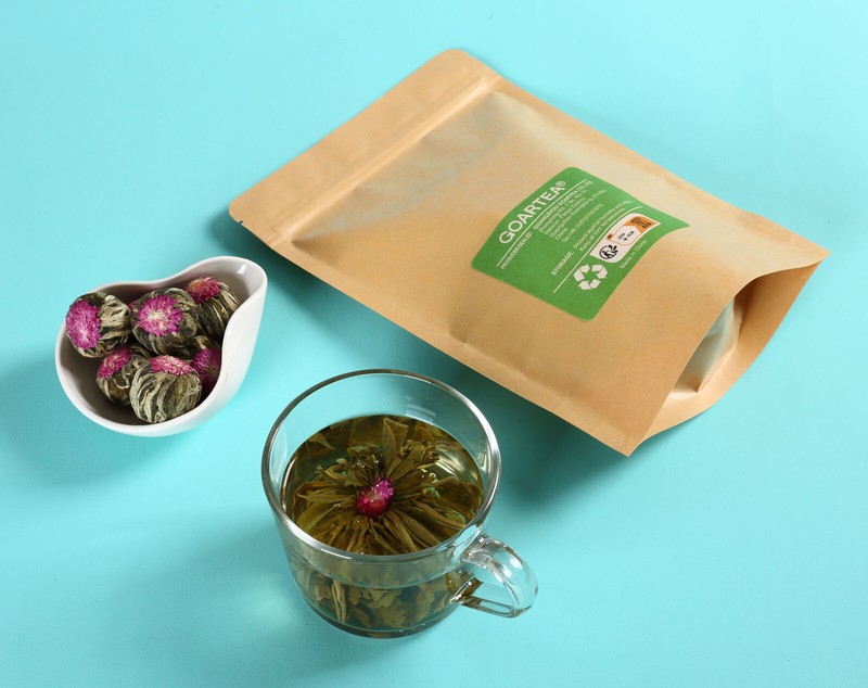 GOARTEA Edible Blooming Flower Tea Hand-Tied Natural Artistic Chinese Green Ball gallery