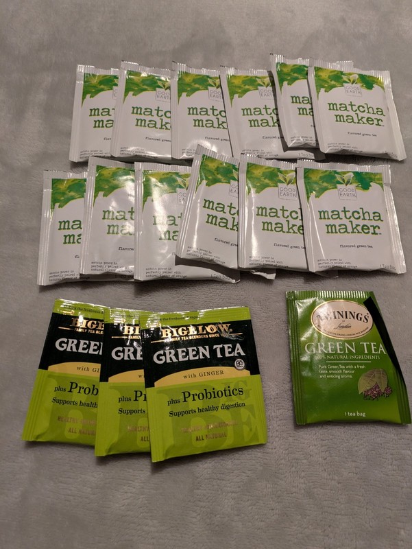 Green tea Bundle. Good Earth Matcha Maker, Bigelow Ginger Green Tea, Twinings