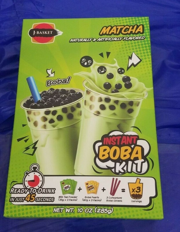 2 PACK INSTANT BOBA MATCHA KIT READY TO DRINK DELICIOUS AND NATURAL